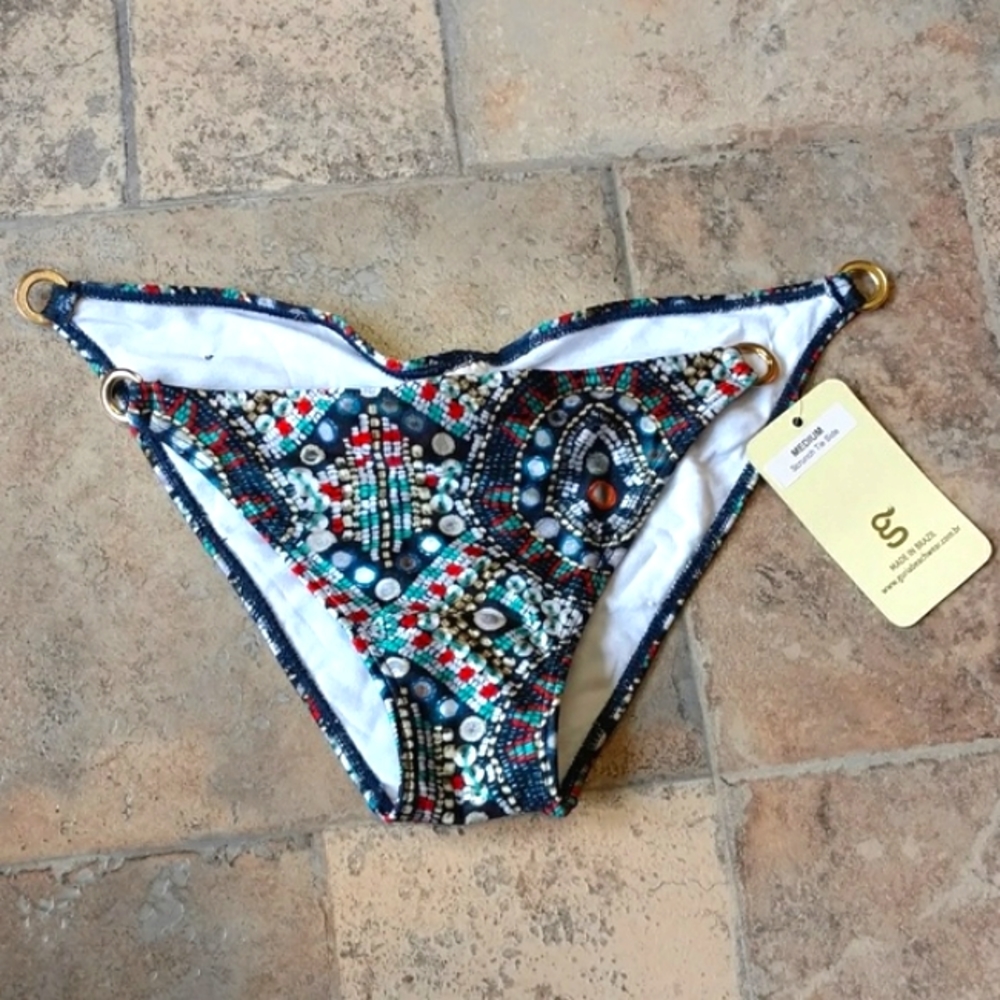 Guria Scrunch Tie Side bikini bottom medium BNWT